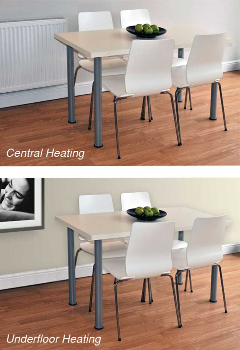 Diferencia en el design de casa con radiadores vs suelo radiante Diferencia en el design de casa con radiadores vs suelo radiante